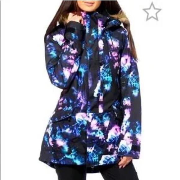 Burton Jackets & Blazers - Burton The White Collection Charlie Tie Dye Snow‎ Board Ski Jacket Small